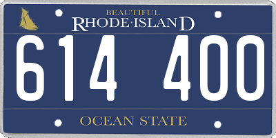 RI license plate 614400