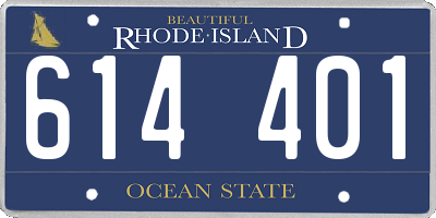 RI license plate 614401