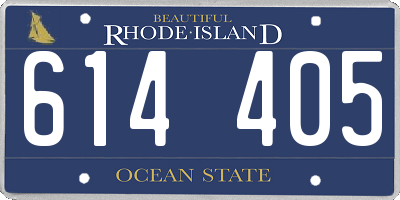 RI license plate 614405
