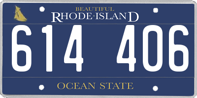 RI license plate 614406