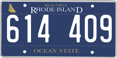RI license plate 614409