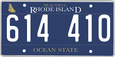 RI license plate 614410