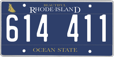 RI license plate 614411