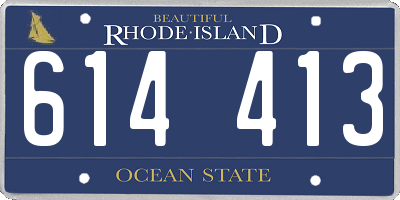 RI license plate 614413