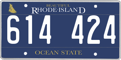 RI license plate 614424