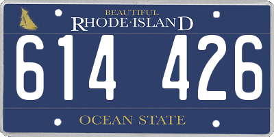 RI license plate 614426