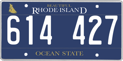 RI license plate 614427