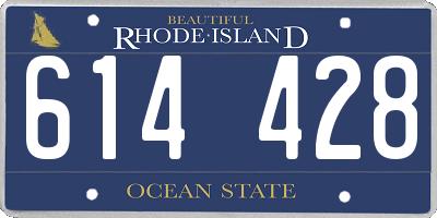 RI license plate 614428