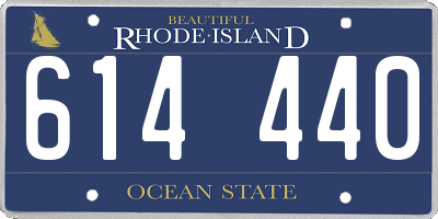 RI license plate 614440