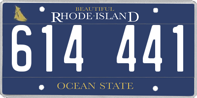 RI license plate 614441