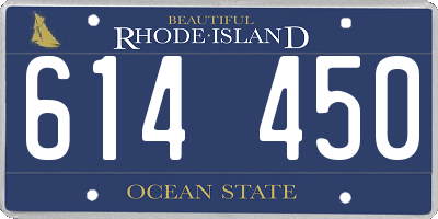 RI license plate 614450
