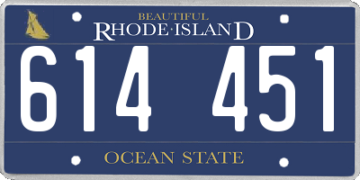 RI license plate 614451
