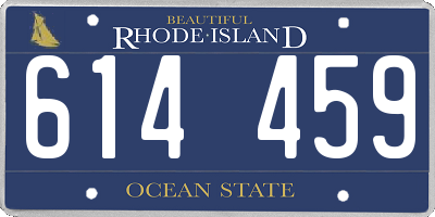 RI license plate 614459