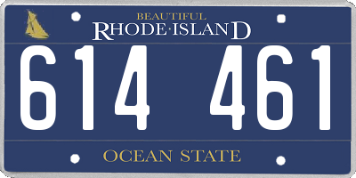 RI license plate 614461