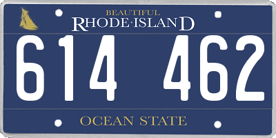 RI license plate 614462