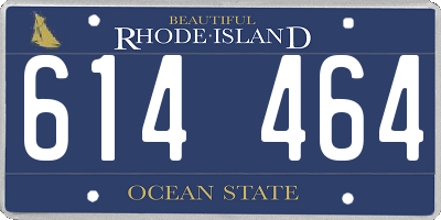 RI license plate 614464