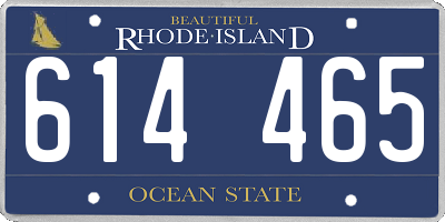RI license plate 614465