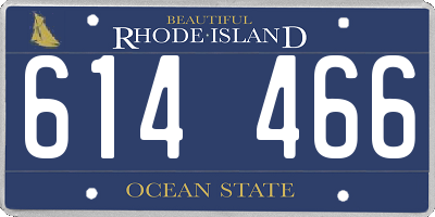 RI license plate 614466
