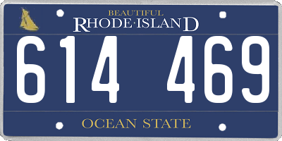 RI license plate 614469