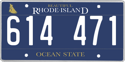 RI license plate 614471