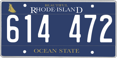 RI license plate 614472