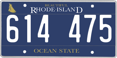 RI license plate 614475