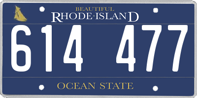 RI license plate 614477
