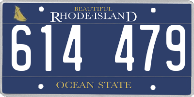 RI license plate 614479