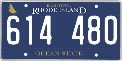 RI license plate 614480