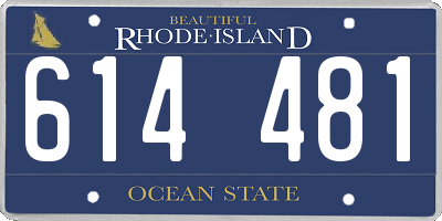 RI license plate 614481