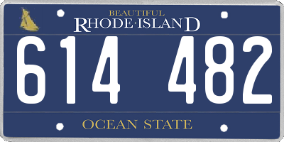 RI license plate 614482