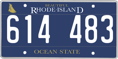 RI license plate 614483