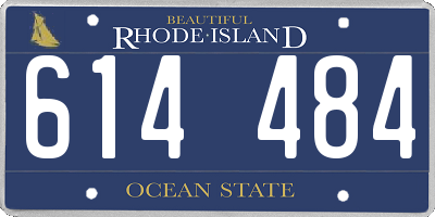 RI license plate 614484