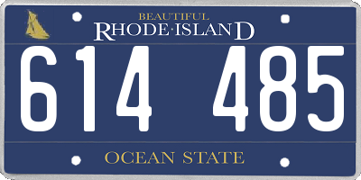 RI license plate 614485