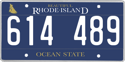 RI license plate 614489