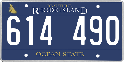 RI license plate 614490