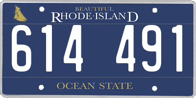 RI license plate 614491