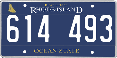 RI license plate 614493