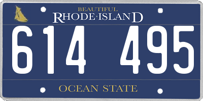 RI license plate 614495
