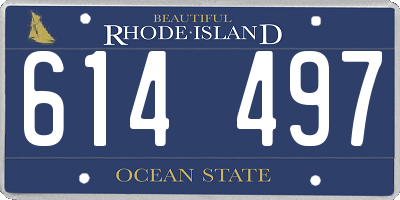 RI license plate 614497