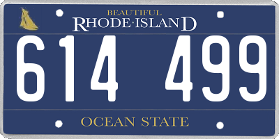 RI license plate 614499