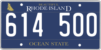 RI license plate 614500