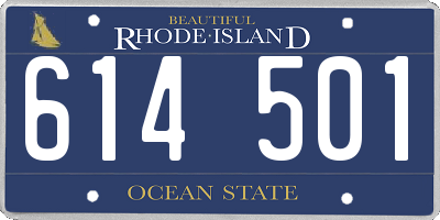 RI license plate 614501