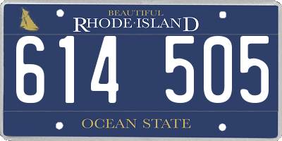 RI license plate 614505