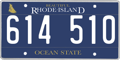 RI license plate 614510