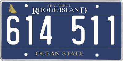 RI license plate 614511