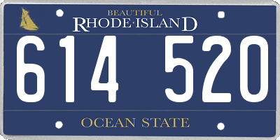 RI license plate 614520