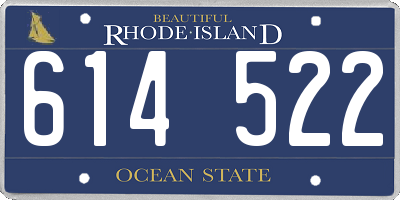 RI license plate 614522