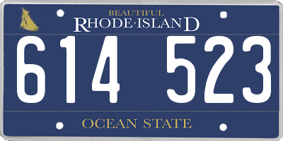 RI license plate 614523