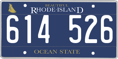 RI license plate 614526